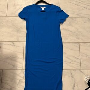 NWT Motherhood Maternity Blue Short Sleeve Dress size medium